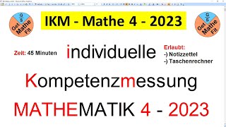 Mathematik 4  IKM Testung  2023  30 Aufgaben [upl. by Iznekcam]