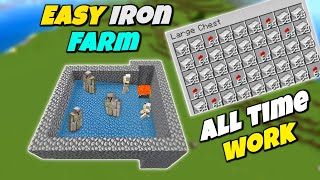 iron farm  iron farm 120 bedrock  iron golem farm  simple iron farm [upl. by Anitnelav757]