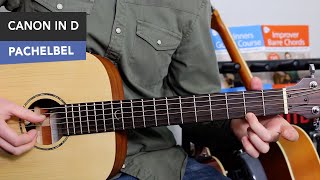 How to play CANON IN D  Very Easy Guitar Tutorial [upl. by Cleavland]