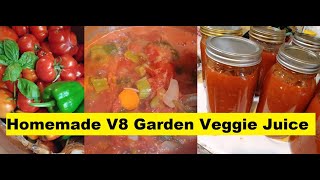 Homemade V8  Garden Vegetable Juice  Water Bath Canning [upl. by Kaiulani]