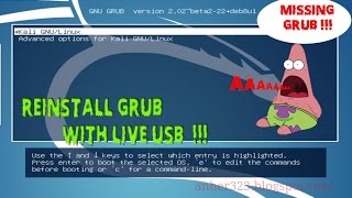 Reinstall Grub KALI LINUX [upl. by Thgiled952]