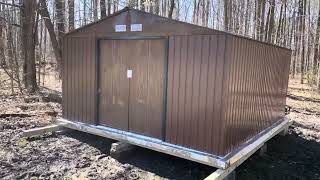 Outsunny 11x13 Shed Review [upl. by Anaihr]