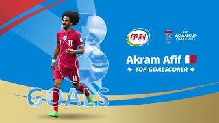 asiancup2023  Yili Top Goalscorer  Akram Afif [upl. by Aelrac]