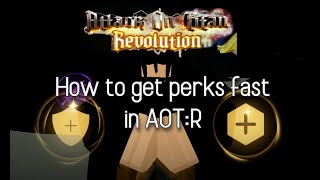 AOT Revolution How to get legendaryepic perks FAST  Attack of titan Revolution [upl. by Anitteb]