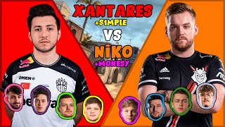 Xantares vs Niko pt2 With S1mple and Monesy  FPL Csgo Stream Battles [upl. by Tisbe875]