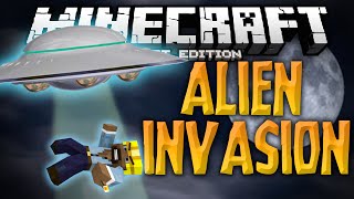 ALIEN INVASION ADVENTURE  The Best Adventure Map Ever  Minecraft PE Pocket Edition [upl. by Amme]