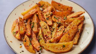 Chilli Garlic Wedges  Potato Wedges Recipe  Yummy [upl. by Hildagarde]