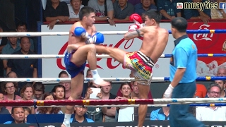 Muay Thai  Puenkon vs Prajanchai ปืนกล vs พระจันทร์ฉาย Rajadamnern StadiumBangkok 8217 [upl. by Ellon]