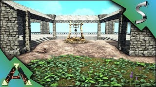 GREENHOUSE GARDEN COURTYARD BUILD  Ark RAGNAROK DLC Gameplay E46 [upl. by Combs]