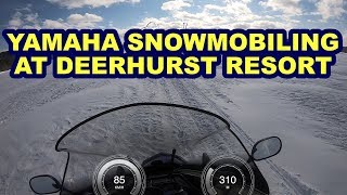 Snowmobiling at Deerhurst Resort Yamahafull riding video [upl. by Miuqaoj]