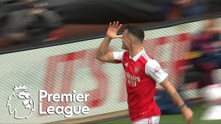 Granit Xhaka Arsenal add third goal v Crystal Palace  Premier League  NBC Sports [upl. by Arej754]