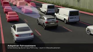 Animation Audi Q2 – Adaptiver Fahrassistent [upl. by Ennairej]