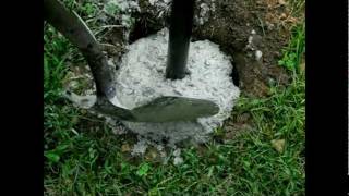 6 Deer Fence Installation Videos Cement Footings [upl. by Notfilc]