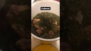 Collards Mustards and Turnip greens I mix all 3 after the collards greens cook ilovetocook 😋 [upl. by Elephus]