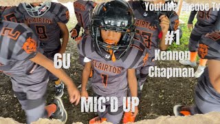 Clairton Bears 6U • Kennon Chapman Mic’d Up Vs Duquesne Dukes • 9  9  23 [upl. by Leay]