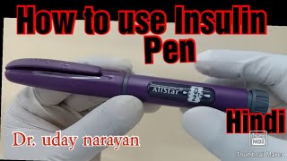 How to use an insulin pen in Hindi [upl. by Ciredec]