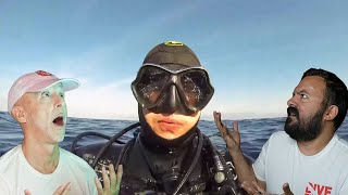 Divers React to INSANE solo deep dive on air [upl. by Kala746]