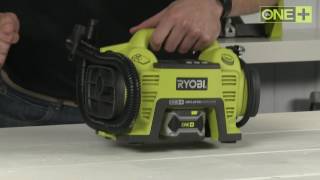 Le gonfleur – compresseur sans fil 18 V Ryobi ONE R18I [upl. by Nuahsyar]