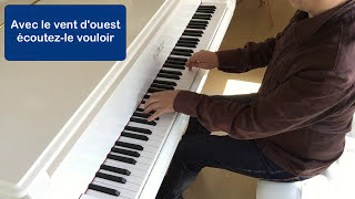 Jacques Brel  Le plat pays avec paroles  Piano [upl. by Ilrebmyk]