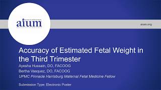 Accuracy of Estimated Fetal Weight in the Third Trimester [upl. by Goulette515]