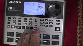 Alesis SR18 Drum Machine  Transposing Bass lines [upl. by Nirek]