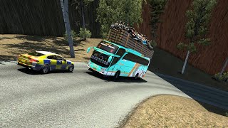 Bus falls while passing extreme road 7  Gameplay Logitech G29 [upl. by Aidile]