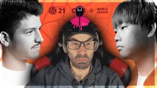 SQUID GAME  RIVER vs Hiss  GRAND BEATBOX BATTLE 2021 WORLD LEAGUE  18 Final  REACTION [upl. by Benny]