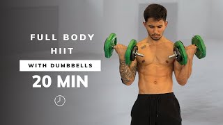 20 MIN Full Body With Weights Intermediate Dumbbell Workout At Home [upl. by Ellie]