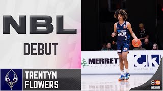 Trentyn Flowers full NBL preseason debut highlights 12 PTS 7 REB [upl. by Tterag]