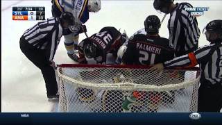 Martin Brodeur saves in 1st St Louis Blues vs Anaheim Ducks Jan 2 2015 NHL [upl. by Ycnay]