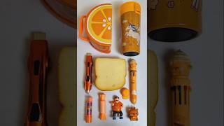 Outstanding Orange stationary items backtoschool shortvideo stationary asmr schoolstationary [upl. by Atiuqrahs]