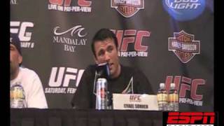 UFC 109 SONNEN switches his tune on Coleman [upl. by Santos]