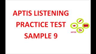 aptis listening test sample 9 [upl. by Amber]