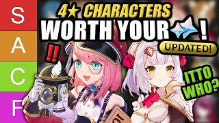 THE BEST FOUR STARS IN GENSHIN ★Updated Genshin Impact 4 Star Tier List★ [upl. by Annairoc]