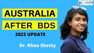 Australia After BDS 2024 Update  Dr Rhea Shetty [upl. by Virginie]