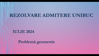 Subiect Admitere Matematică Universitatea din București 2024 problema 3 [upl. by Eedak]