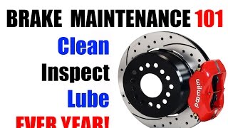 BRAKES inspect clean lube EVERY YEAR [upl. by Ecikram]