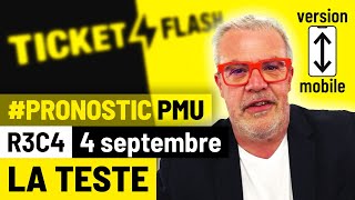 Pronostic PMU course Ticket Flash Turf  La Teste R3C4 du 4 septembre 2021  mobile [upl. by Reniti]