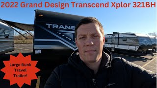 2022 Grand Design Transcend Xplor 321BH Large Bunk House Travel Trailer [upl. by Mcguire384]