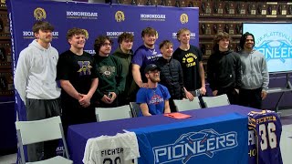 Hononegahs Estin Fichter commits to UW Platteville Football [upl. by Wilona]