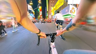 Night ride with Bennett in NYC  Fixed Gear POV  MILDLINE [upl. by Ahsienot]