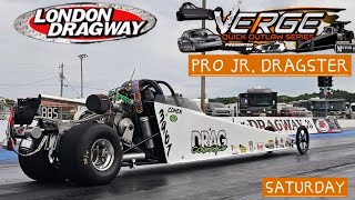 Pro Jr Dragster 790 Index VERGE Series at London Dragway [upl. by Nyrol]