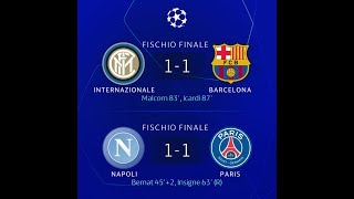 CL GIRONE C 4 NAPOLI 11 PSG FRANCESI SQUADRA DI FOCHE [upl. by Eimarej]