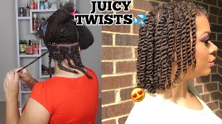 How To Twists Natural Hair Properly As A Protective Style  No Added Hair Needed [upl. by Tija]