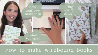 how to make wire bound notebooks and planners at home  diy coil bind how to and what youll need [upl. by Crellen515]