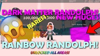 NOOB with 1 DARK MATTER RANDOLPH 1 RAINBOW and 1 GOLD Unlocked All Areas In Pet Simulator [upl. by Boffa]