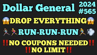 2024565‼️‼️DG Couponing‼️DROP EVERYTHING‼️RUNRUNRUN‼️NO COUPONS NEEDED‼️NO LIMIT‼️Must Watch👀👀 [upl. by Libna182]