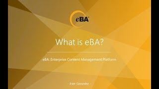 eBA What is eBA [upl. by Ynos]