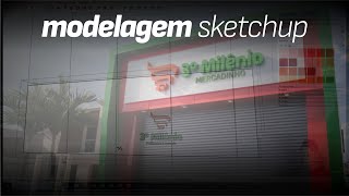 Modelagem de aplicação do ACM na fachada 3D no Sketchup  Parte 3 [upl. by Ahsets]