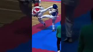 best taekwondo knockout techniquefighter taekowndo besttaekwondo fitness martialarts trending [upl. by Anaibib]